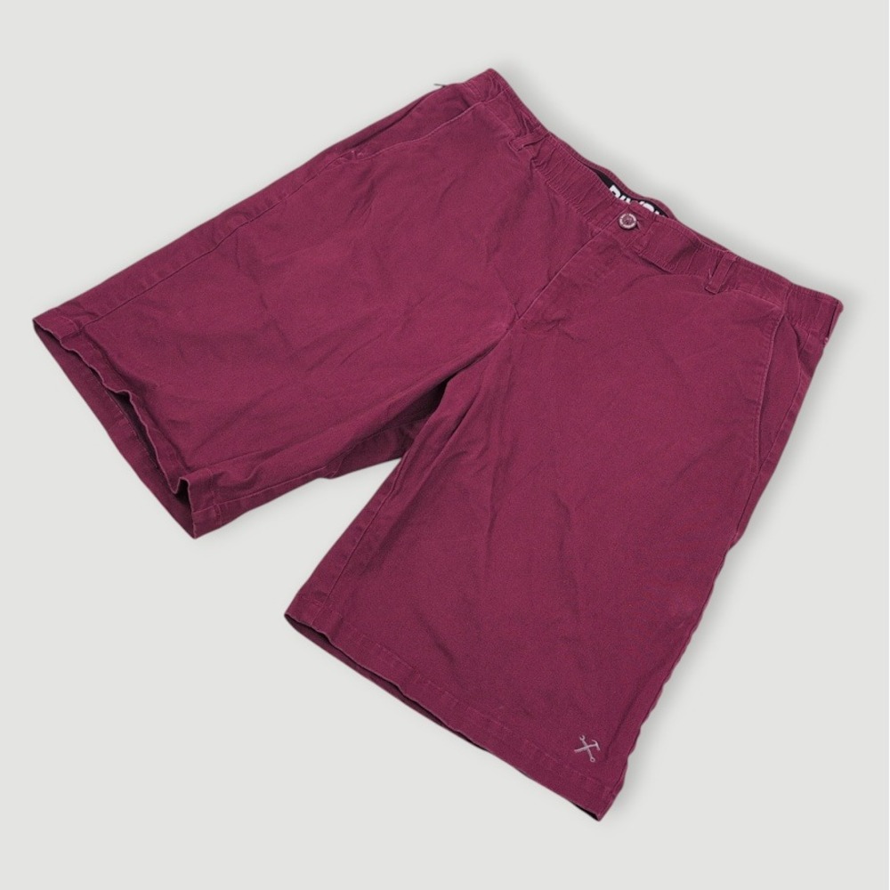 Dixxon Flannel Co Chino Shorts Mens Size 40 Burgundy Stretch Twill Casual